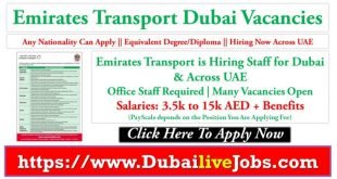 Emirates Transport Jobs In UAE. Emirates Transport Careers In UAE