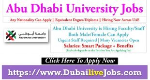 Abu Dhabi university jobs careers