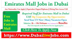 Emirates Mall Jobs in Dubai