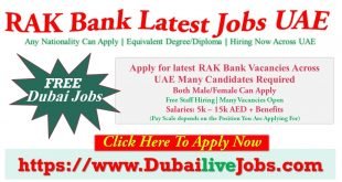 RAK Bank Careers in Dubai