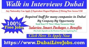 walk in interview in Dubai UAE