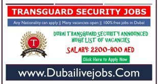 Transguard security jobs in Dubai
