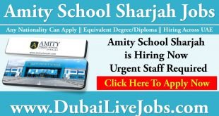 Amity School Sharjah Jobs