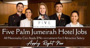 Five Palm Jumeirah Jobs In Dubai