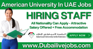 American University Jobs In UAE, American University Careers In UAE