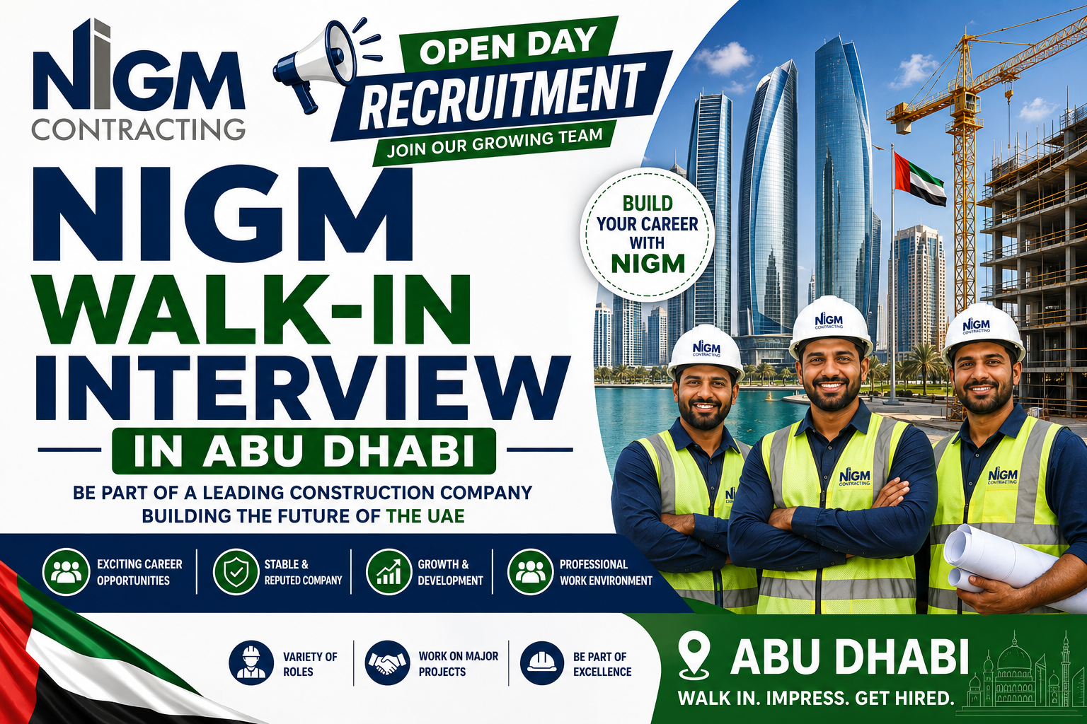 NIGM Open Day Recruitment in Abu Dhabi