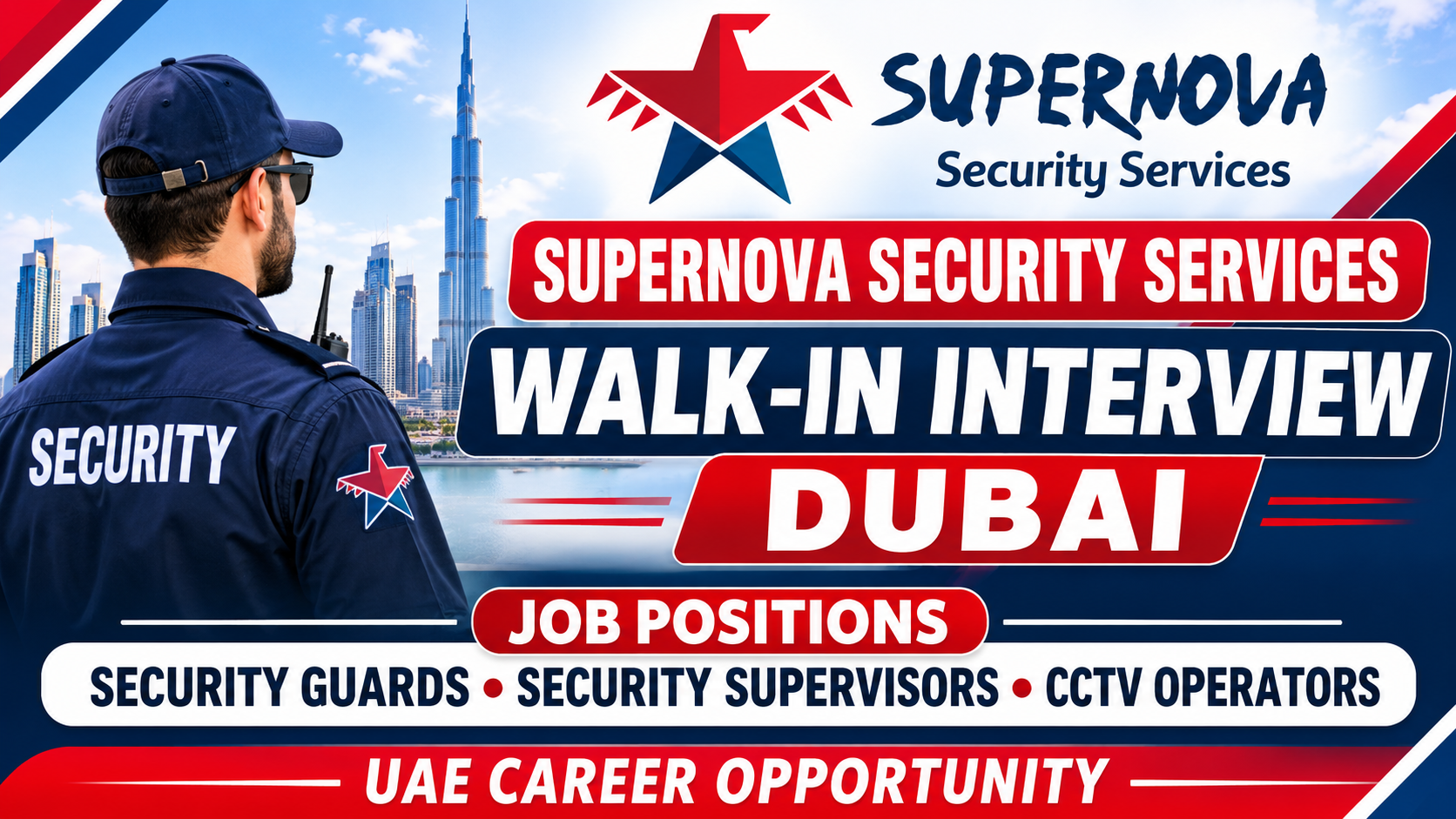 Super Nova Security Services Walk in Interview in Dubai || Urgent Hiring || 2026 Super Nova Security Services Walk in Interview in Dubai